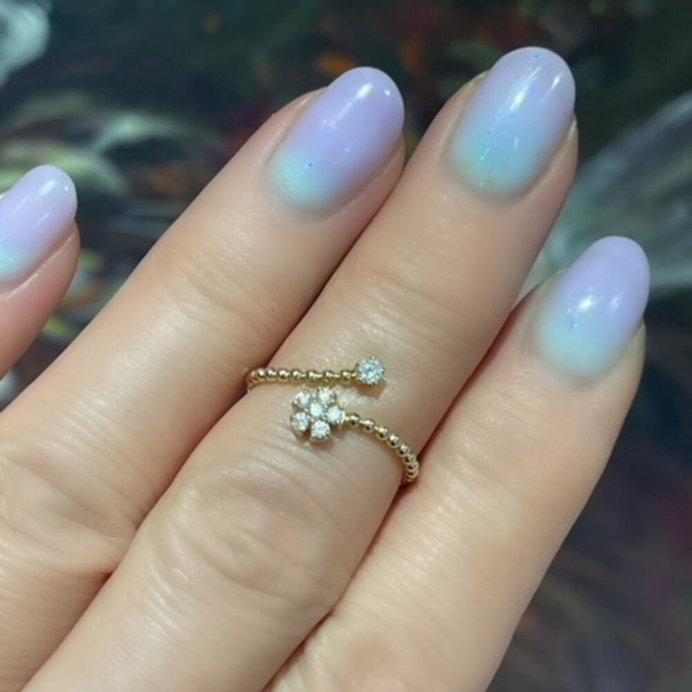 Cute Diamond Ring In 14k
